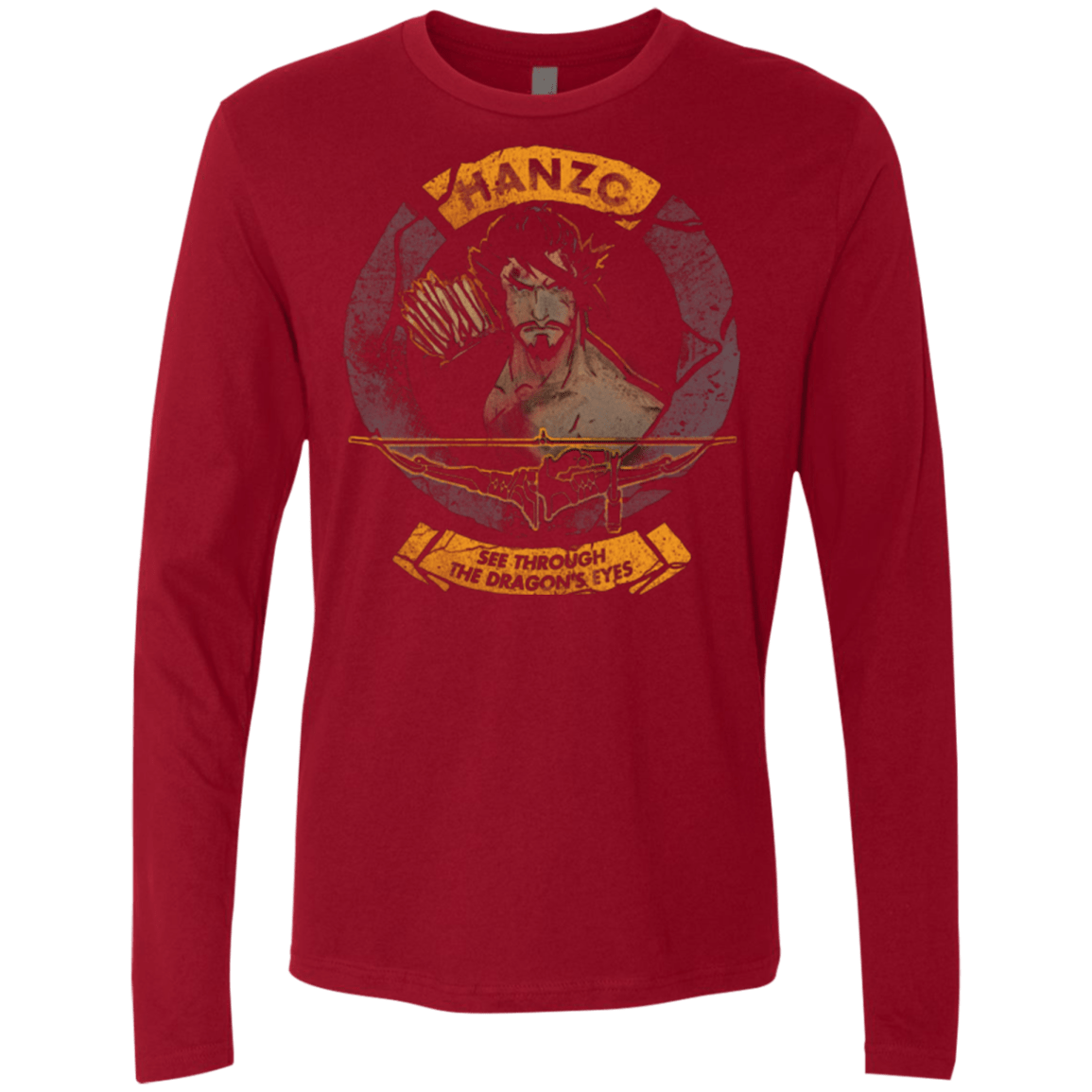 T-Shirts Cardinal / Small Hanzo Men's Premium Long Sleeve