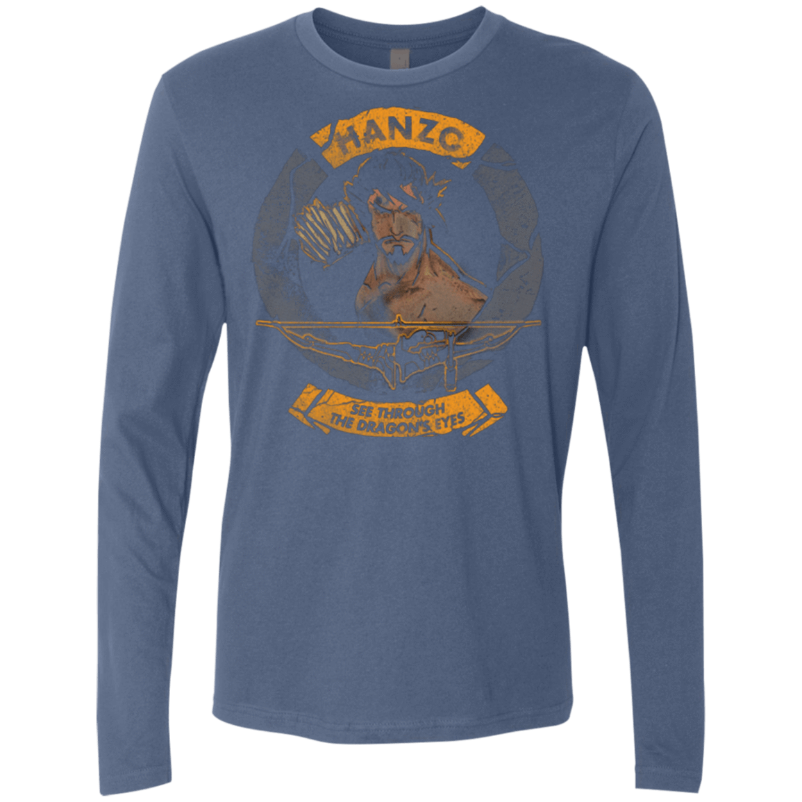 T-Shirts Indigo / Small Hanzo Men's Premium Long Sleeve