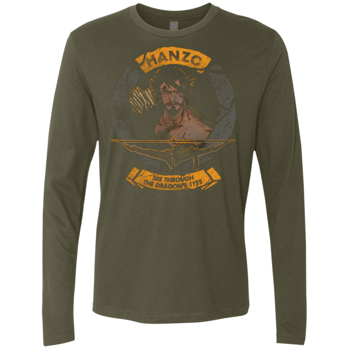 T-Shirts Military Green / Small Hanzo Men's Premium Long Sleeve