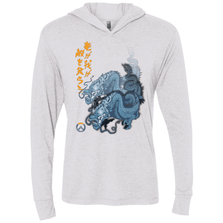 T-Shirts Heather White / X-Small Hanzo Triblend Long Sleeve Hoodie Tee