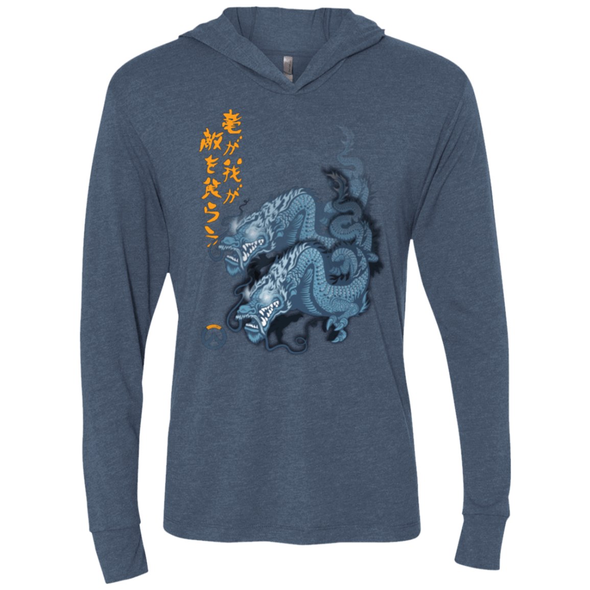 T-Shirts Indigo / X-Small Hanzo Triblend Long Sleeve Hoodie Tee