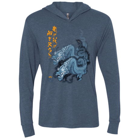 T-Shirts Indigo / X-Small Hanzo Triblend Long Sleeve Hoodie Tee