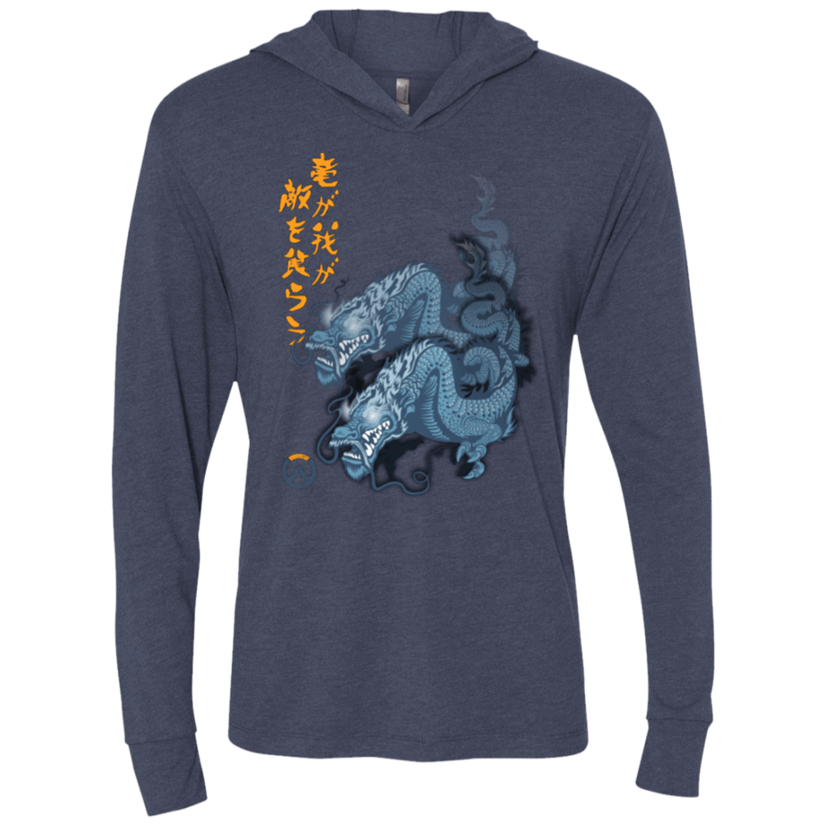 T-Shirts Vintage Navy / X-Small Hanzo Triblend Long Sleeve Hoodie Tee