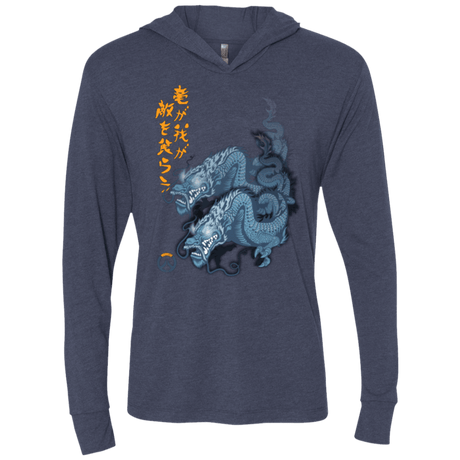 T-Shirts Vintage Navy / X-Small Hanzo Triblend Long Sleeve Hoodie Tee