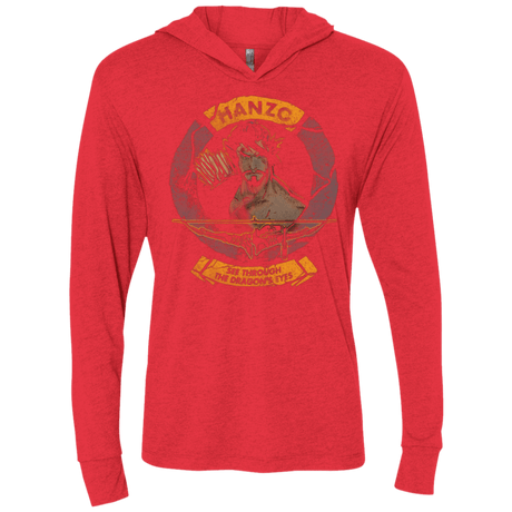 T-Shirts Vintage Red / X-Small Hanzo Triblend Long Sleeve Hoodie Tee
