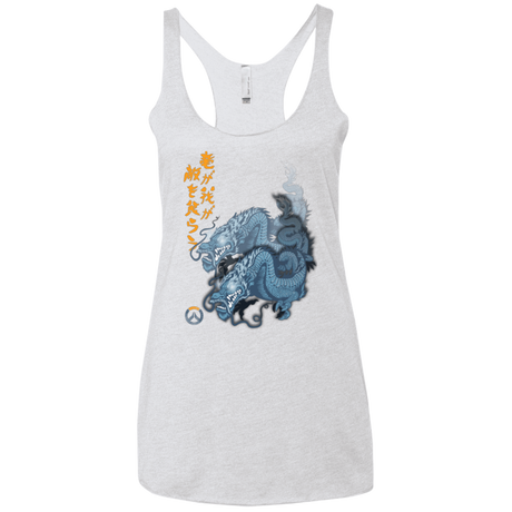 T-Shirts Heather White / X-Small Hanzo Women's Triblend Racerback Tank