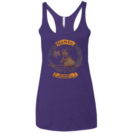T-Shirts Purple / X-Small Hanzo Women's Triblend Racerback Tank
