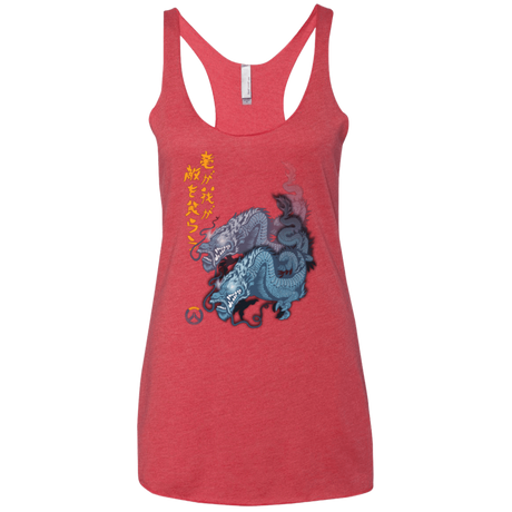 T-Shirts Vintage Red / X-Small Hanzo Women's Triblend Racerback Tank