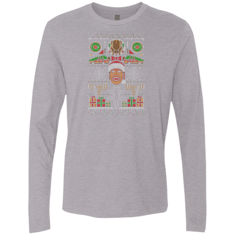 T-Shirts Heather Grey / Small Hap Hap Happiest Christmas Men's Premium Long Sleeve