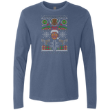 T-Shirts Indigo / Small Hap Hap Happiest Christmas Men's Premium Long Sleeve