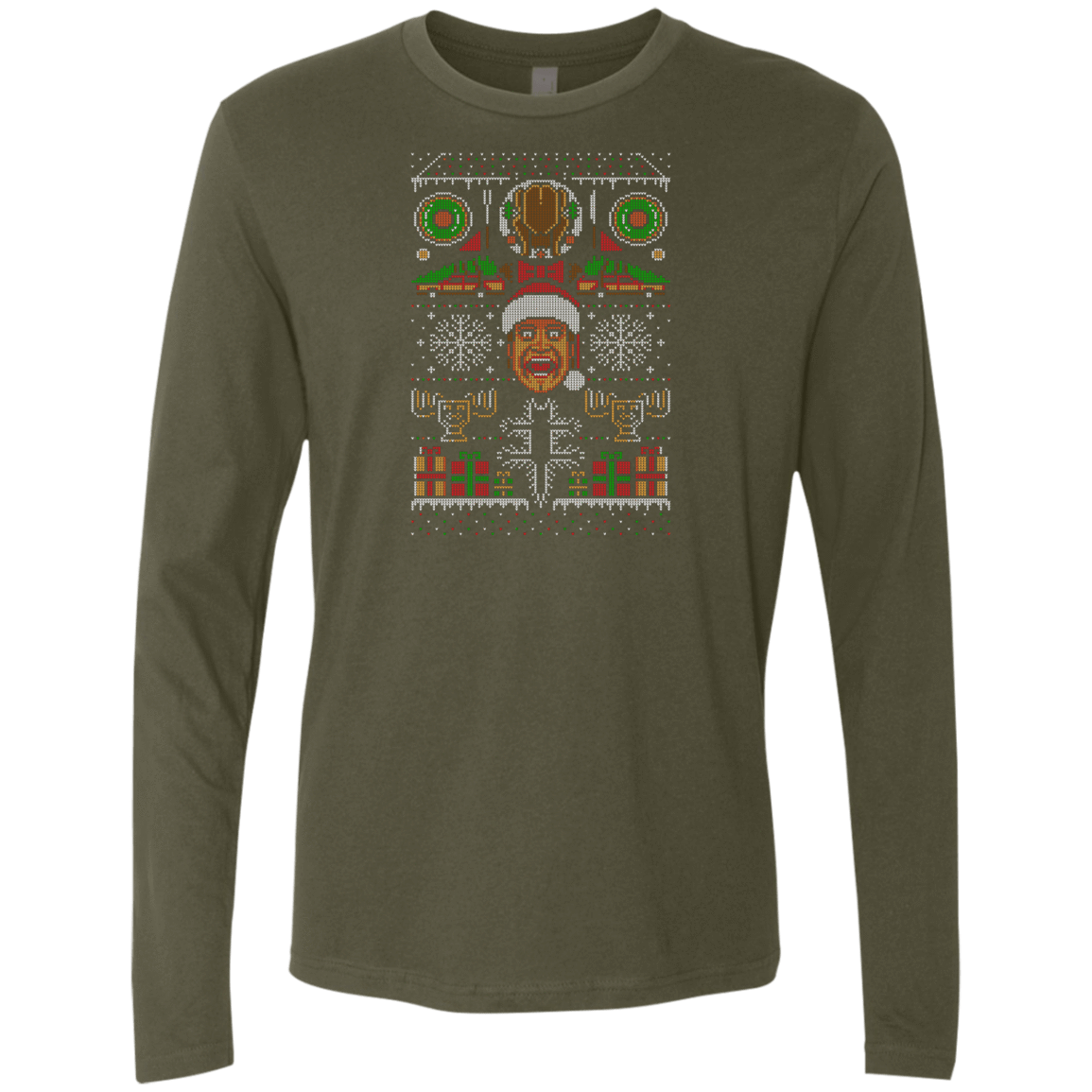T-Shirts Military Green / Small Hap Hap Happiest Christmas Men's Premium Long Sleeve