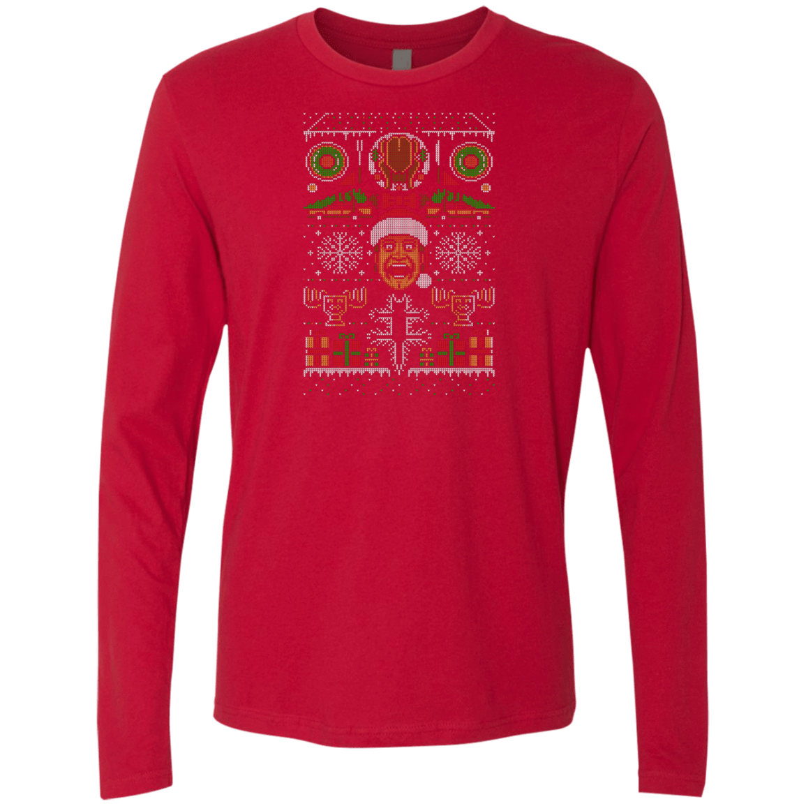 T-Shirts Red / Small Hap Hap Happiest Christmas Men's Premium Long Sleeve