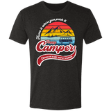 T-Shirts Vintage Black / S Happy Camper Men's Triblend T-Shirt