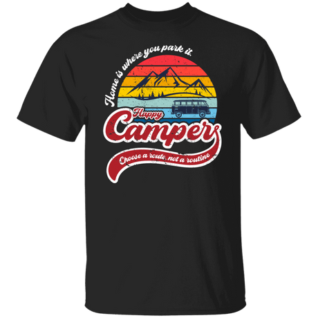 T-Shirts Black / S Happy Camper T-Shirt