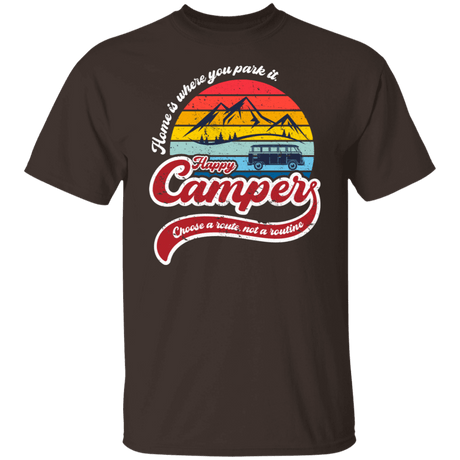 T-Shirts Dark Chocolate / S Happy Camper T-Shirt