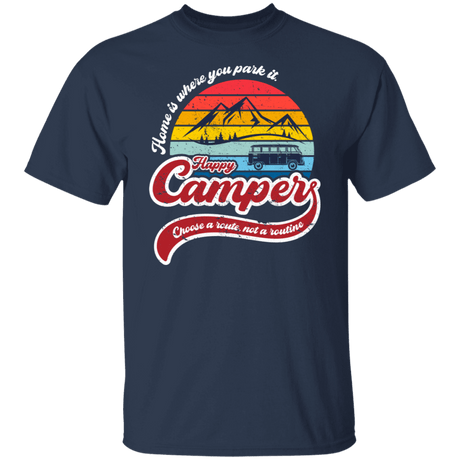 T-Shirts Navy / S Happy Camper T-Shirt