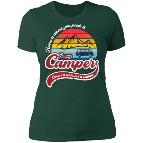 T-Shirts Forest Green / S Happy Camper Women's Premium T-Shirt