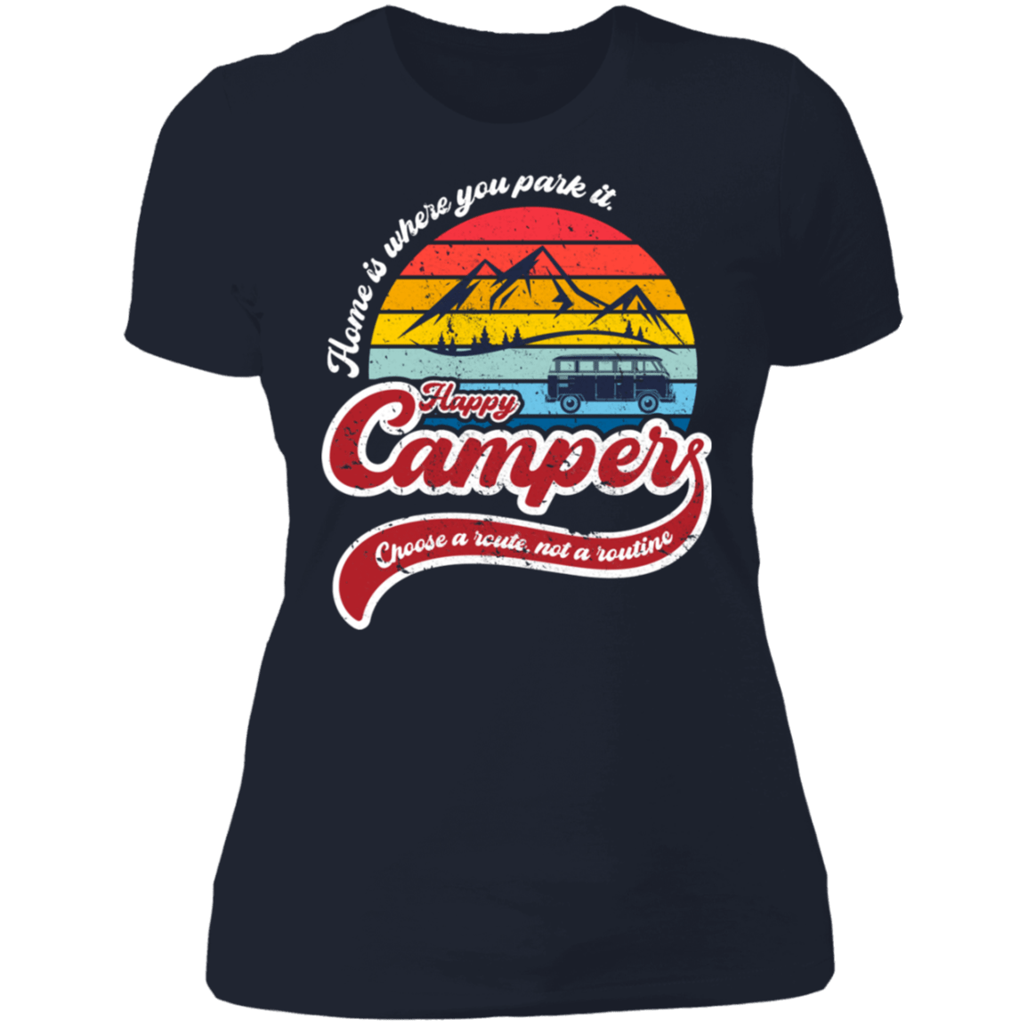 T-Shirts Midnight Navy / S Happy Camper Women's Premium T-Shirt