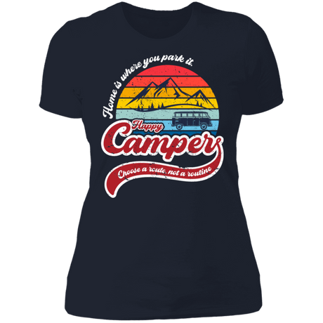 T-Shirts Midnight Navy / S Happy Camper Women's Premium T-Shirt
