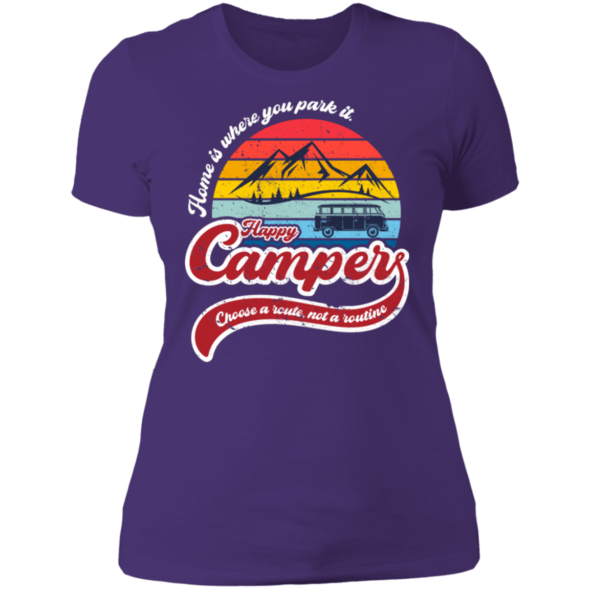 T-Shirts Purple Rush/ / S Happy Camper Women's Premium T-Shirt