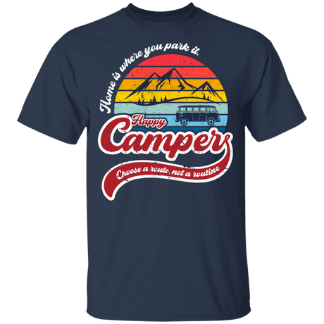 T-Shirts Navy / YXS Happy Camper Youth T-Shirt