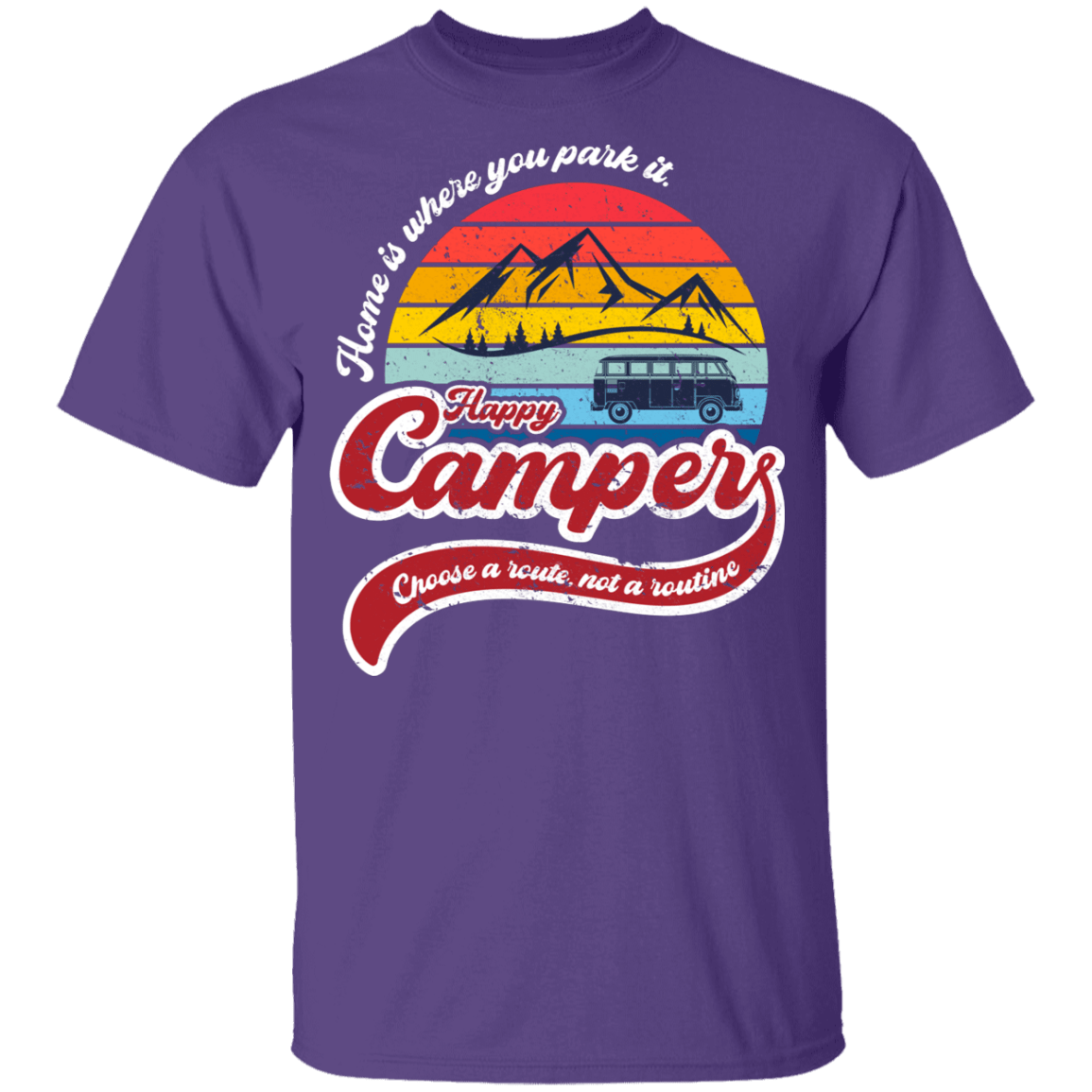 T-Shirts Purple / YXS Happy Camper Youth T-Shirt