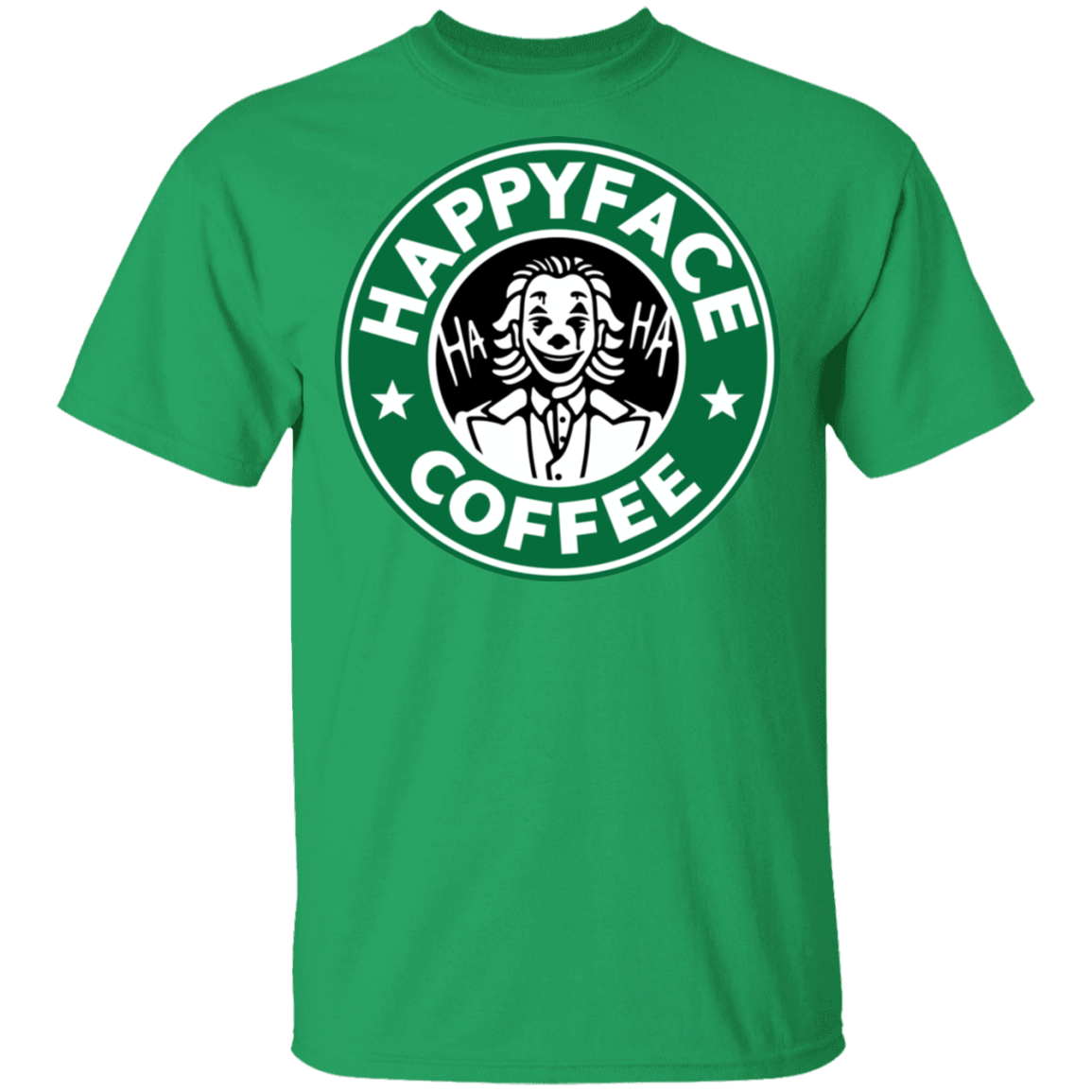 T-Shirts Irish Green / S Happy Face Coffee T-Shirt