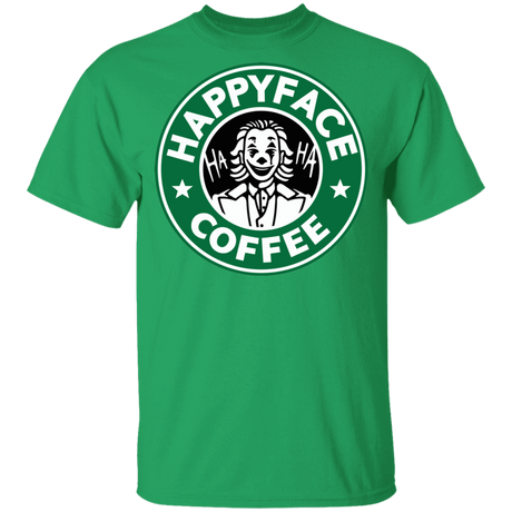 T-Shirts Irish Green / YXS Happy Face Coffee Youth T-Shirt