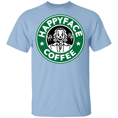 T-Shirts Light Blue / YXS Happy Face Coffee Youth T-Shirt