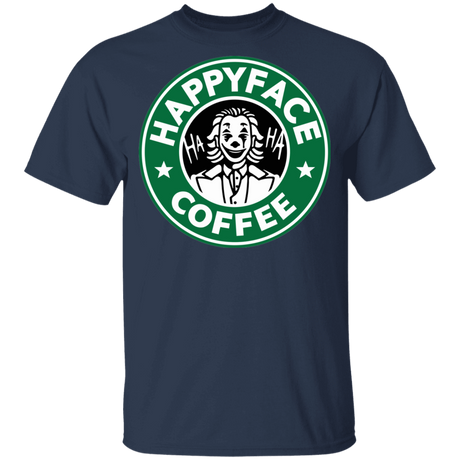 T-Shirts Navy / YXS Happy Face Coffee Youth T-Shirt
