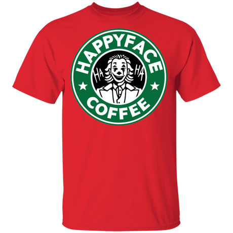 T-Shirts Red / YXS Happy Face Coffee Youth T-Shirt