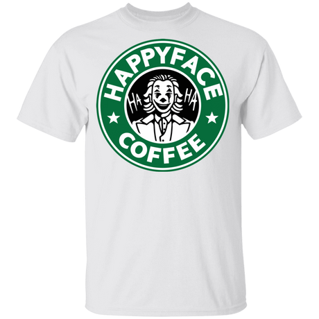 T-Shirts White / YXS Happy Face Coffee Youth T-Shirt