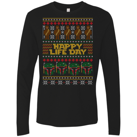 T-Shirts Black / Small Happy Life Day Men's Premium Long Sleeve