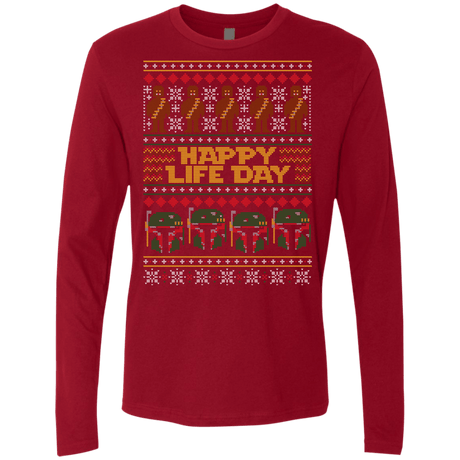 T-Shirts Cardinal / Small Happy Life Day Men's Premium Long Sleeve