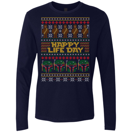 T-Shirts Midnight Navy / Small Happy Life Day Men's Premium Long Sleeve