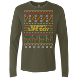 T-Shirts Military Green / Small Happy Life Day Men's Premium Long Sleeve