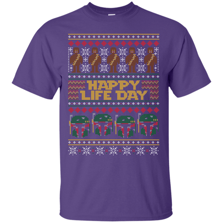 T-Shirts Purple / Small Happy Life Day T-Shirt