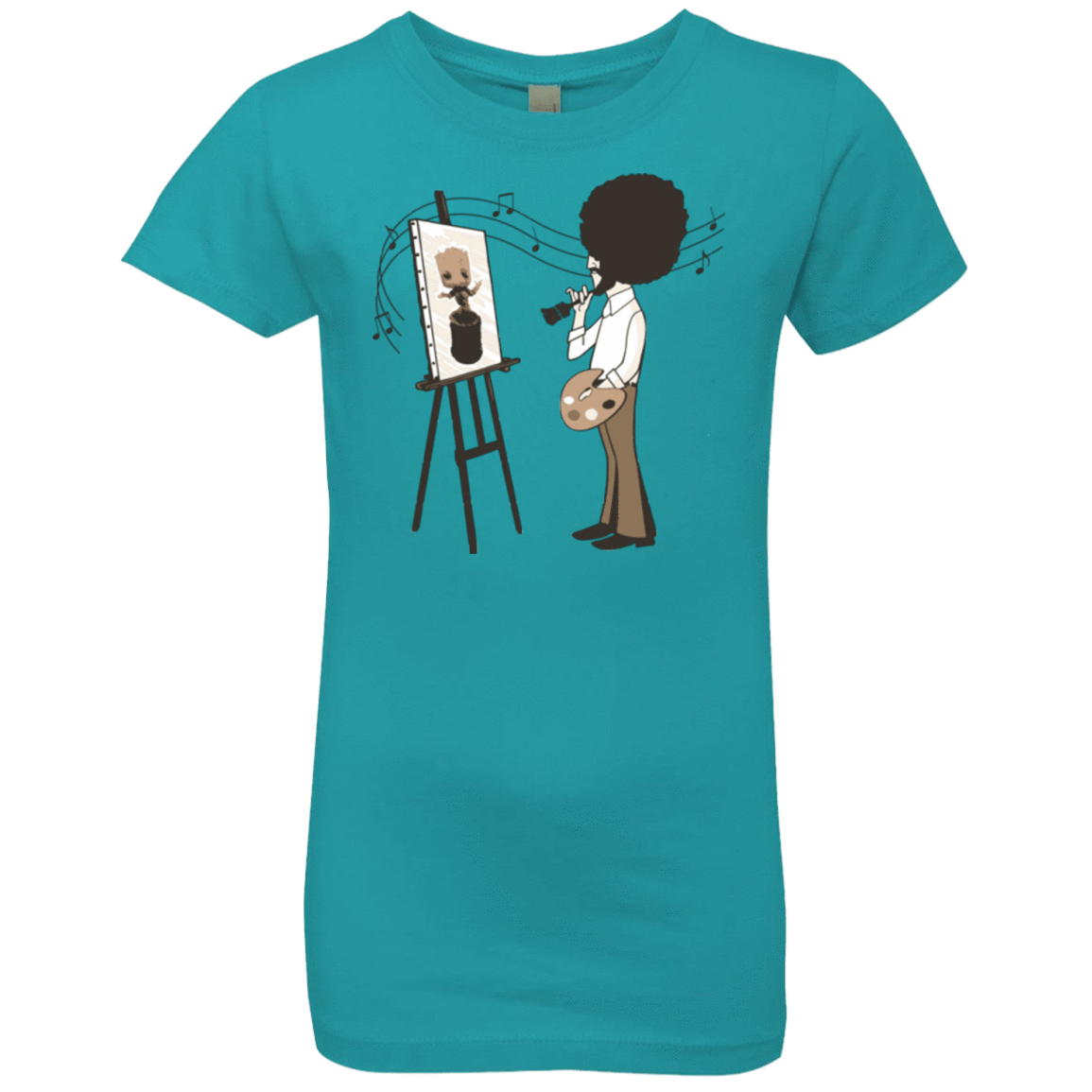 T-Shirts Tahiti Blue / YXS Happy Little Tree Girls Premium T-Shirt