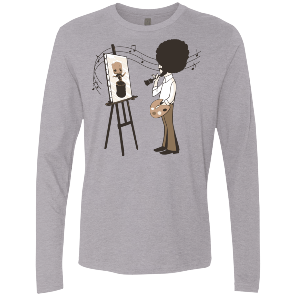 T-Shirts Heather Grey / Small Happy Little Tree Men's Premium Long Sleeve