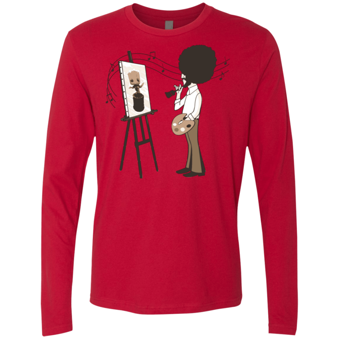 T-Shirts Red / Small Happy Little Tree Men's Premium Long Sleeve