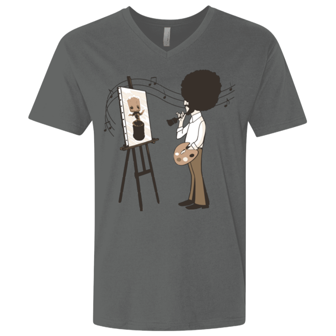 T-Shirts Heavy Metal / X-Small Happy Little Tree Men's Premium V-Neck