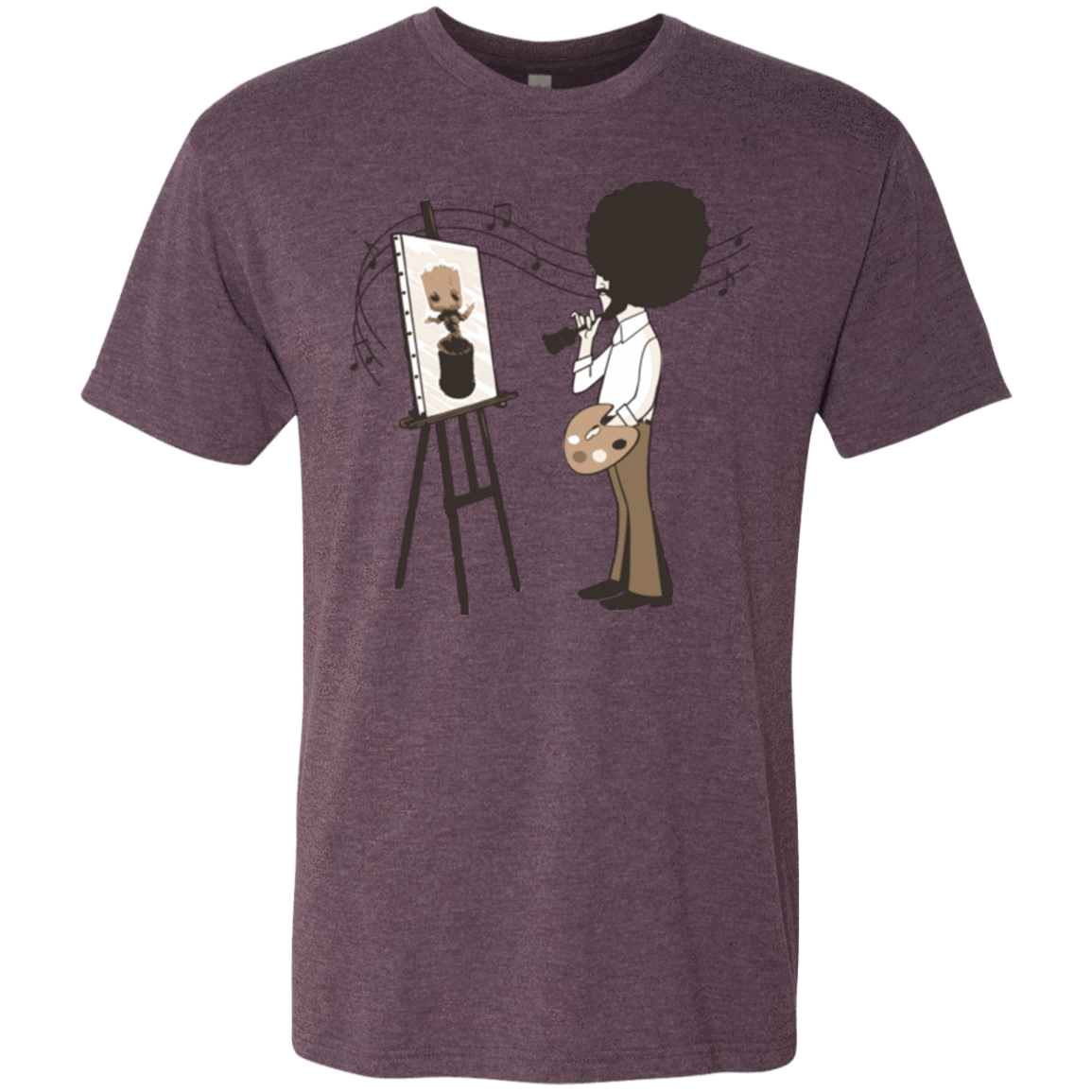 T-Shirts Vintage Purple / Small Happy Little Tree Men's Triblend T-Shirt
