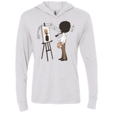 T-Shirts Heather White / X-Small Happy Little Tree Triblend Long Sleeve Hoodie Tee