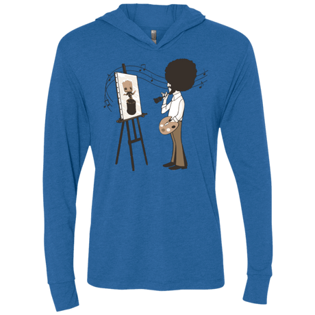 T-Shirts Vintage Royal / X-Small Happy Little Tree Triblend Long Sleeve Hoodie Tee