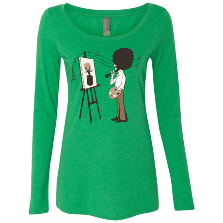 T-Shirts Envy / Small Happy Little Tree Women's Triblend Long Sleeve Shirt