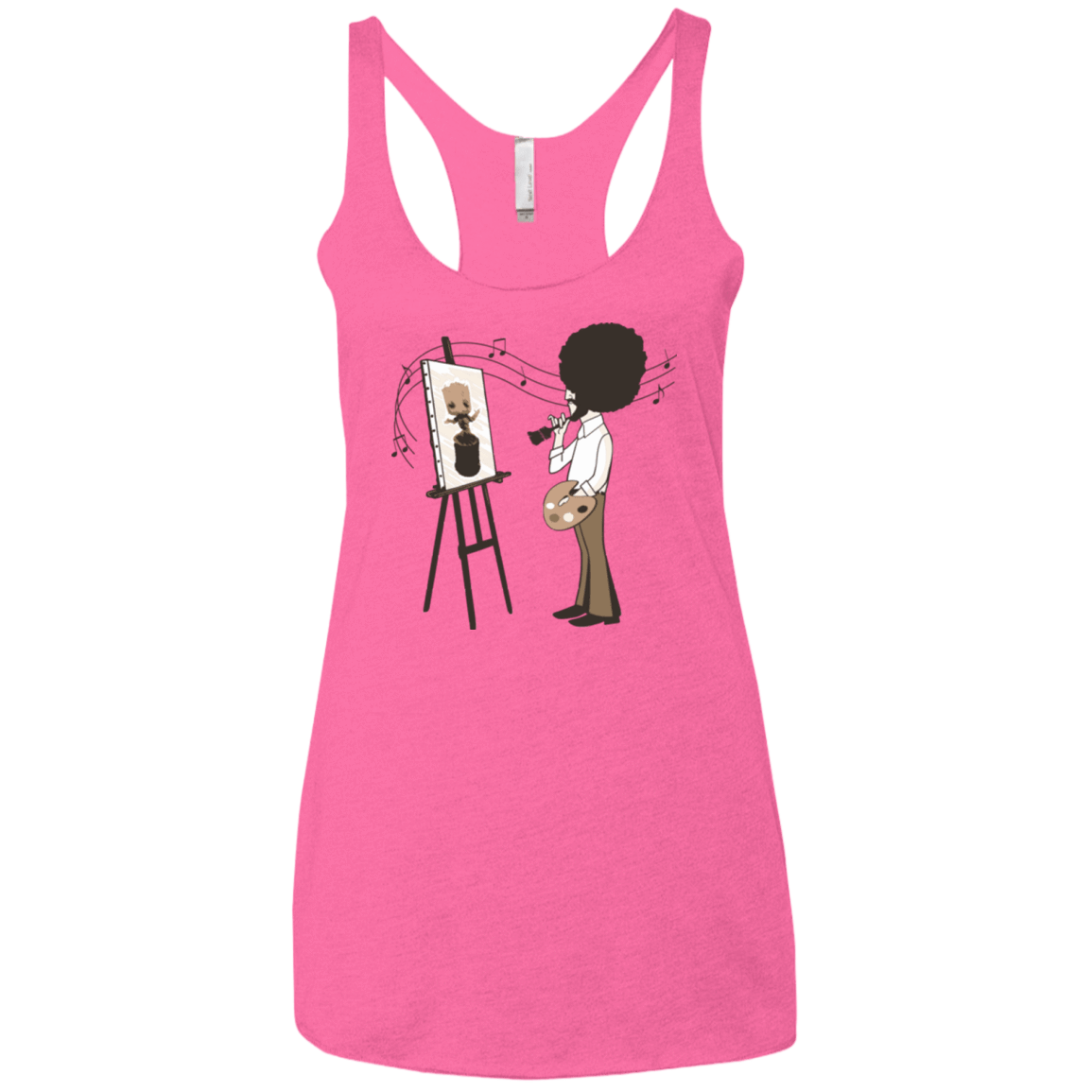 T-Shirts Vintage Pink / X-Small Happy Little Tree Women's Triblend Racerback Tank