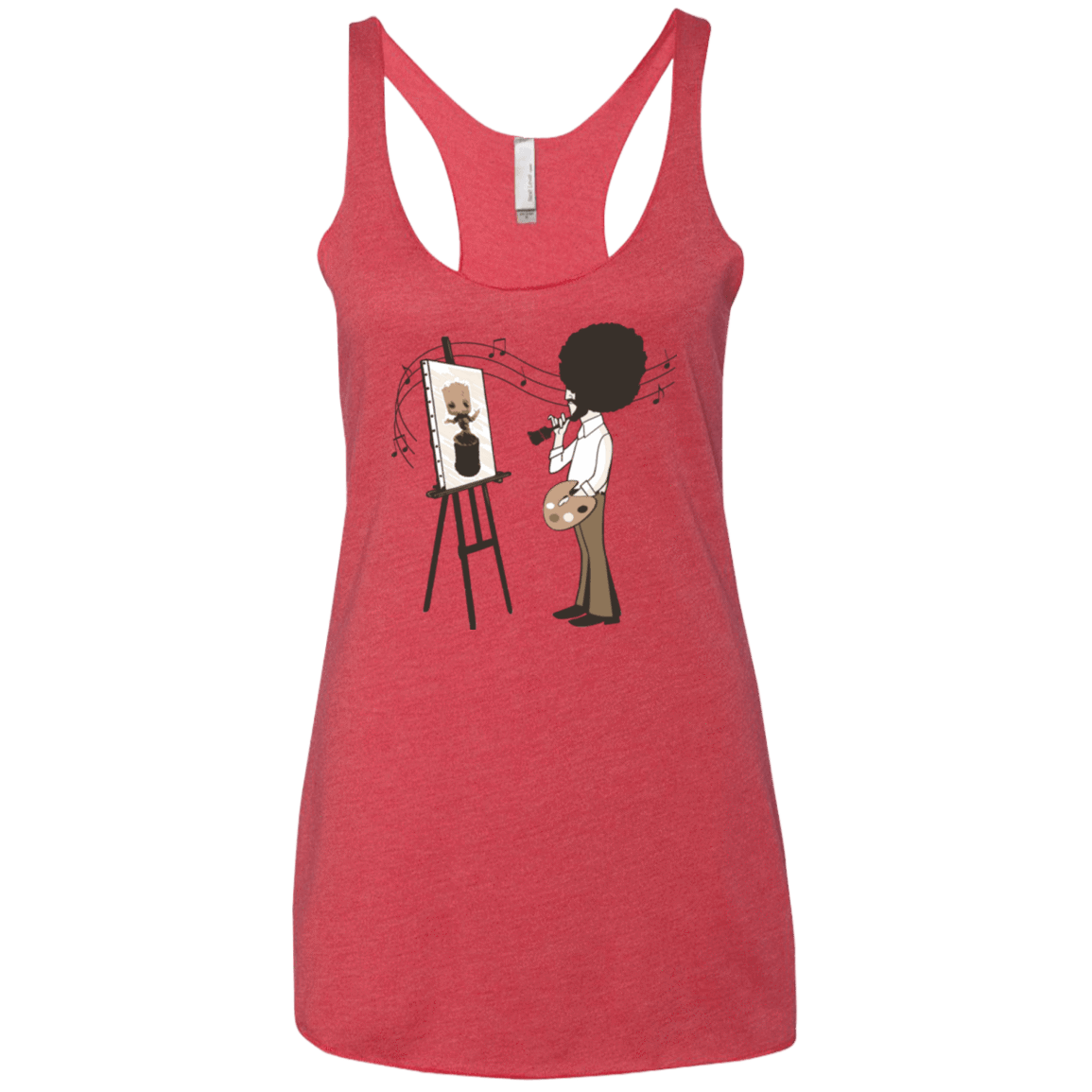 T-Shirts Vintage Red / X-Small Happy Little Tree Women's Triblend Racerback Tank