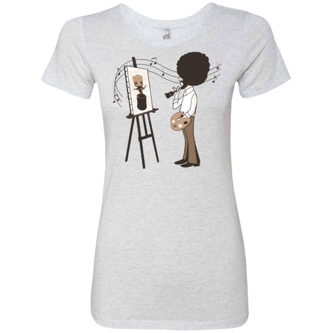 T-Shirts Heather White / Small Happy Little Tree Women's Triblend T-Shirt