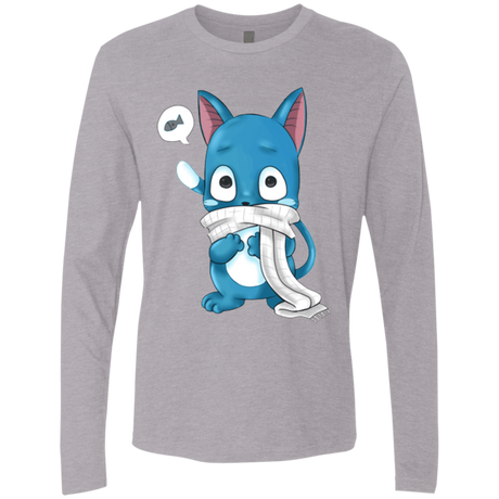 T-Shirts Heather Grey / Small Happy Men's Premium Long Sleeve