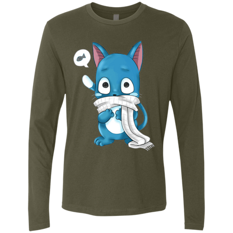 T-Shirts Military Green / Small Happy Men's Premium Long Sleeve